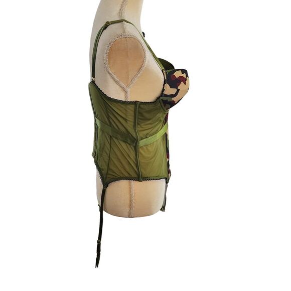 Just Sexy Lingerie Sheer Mesh Camo Bodysuit with matching Undies Size XL - Picture 2 of 7